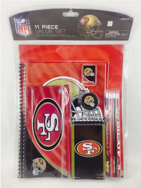 NFL San Francisco 49ers 11pc School Stationary Set