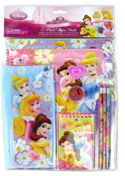 Stationery Set Disney Princess 11 PC Value Pack Kids Girls Gift School Supply