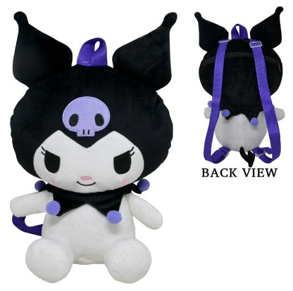 Hello Kitty Kuromi 14" Plush Backpack