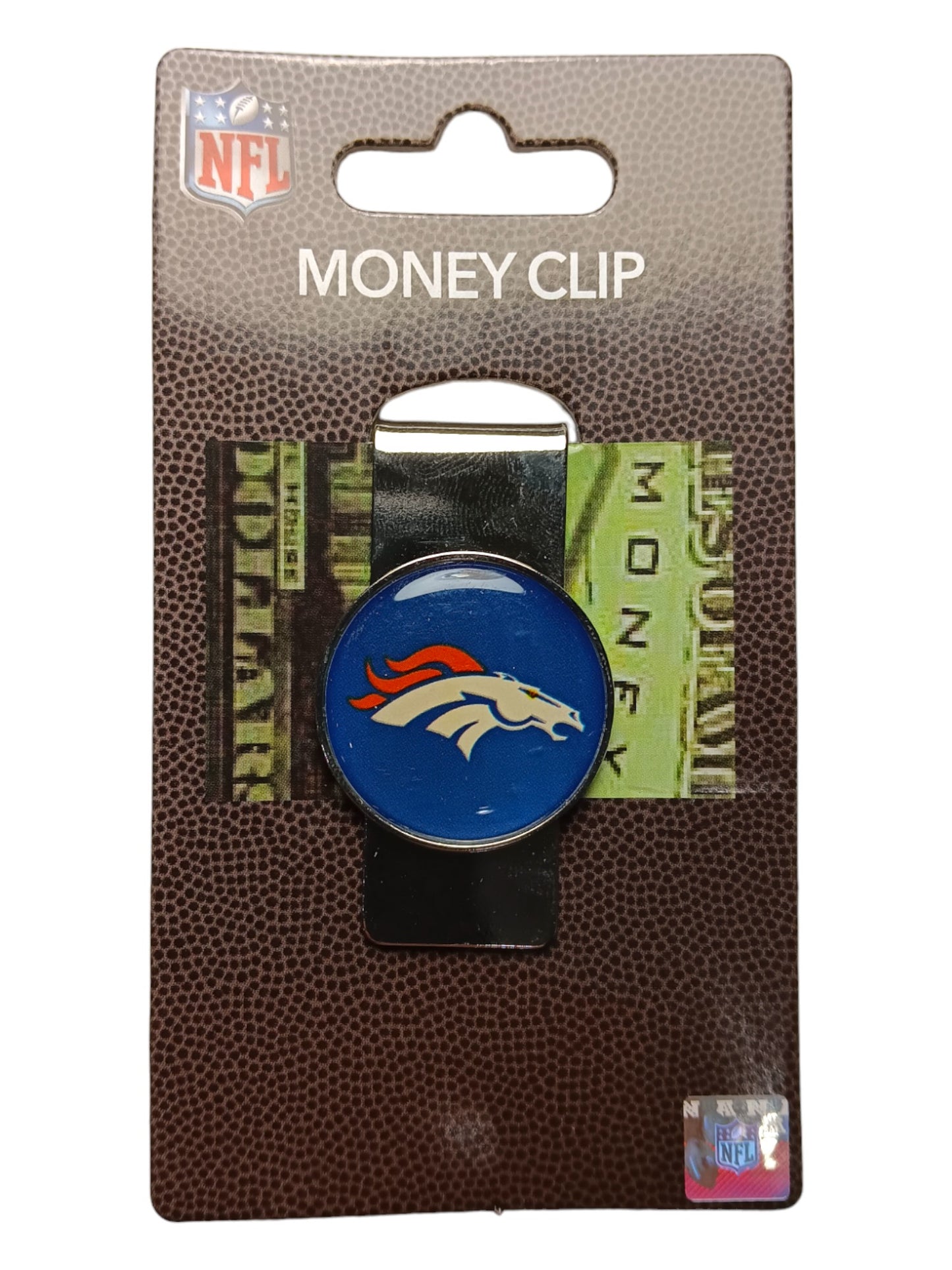 NFL Denver Broncos Stainless Steel Money Clip