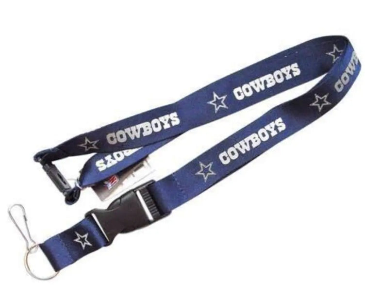 NFL Dallas Cowboys Lanyard Key Ring Keychain ID Holder