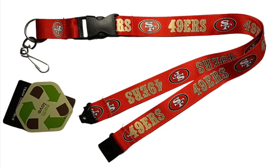 NFL Lanyard Keychain San Francisco 49ers with Clip ID Holder