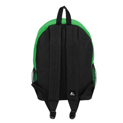 Backpack with Front and Side Pockets in Emerald Green