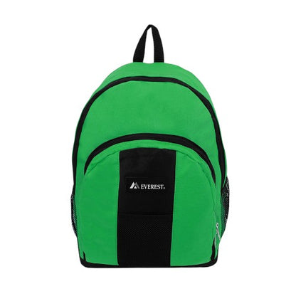 Backpack with Front and Side Pockets in Emerald Green