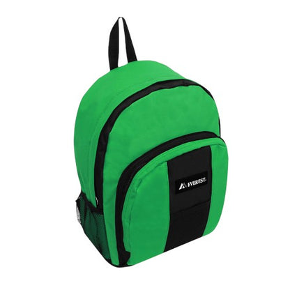 Backpack with Front and Side Pockets in Emerald Green