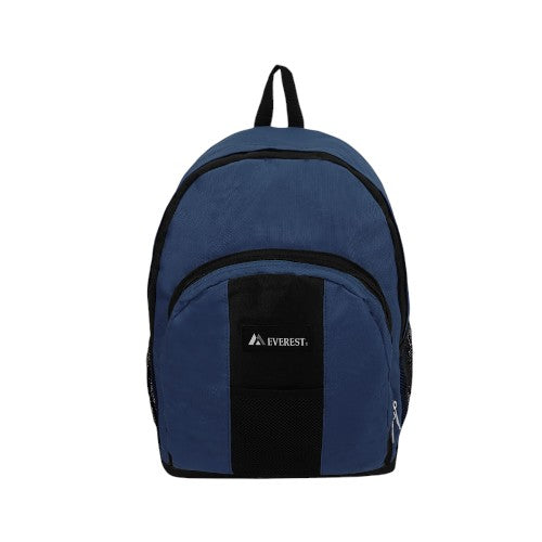 Backpack with Front and Side Pockets in Navy