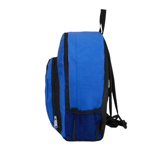 Backpack with Front and Side Pockets in Royal Blue