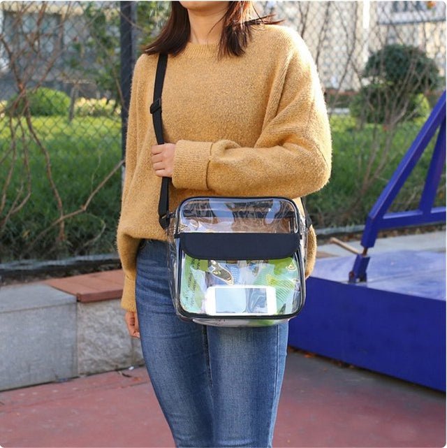 Clear Crossbody Bag, Transparent Pack - Clear Crossbody Bag, Transparent Pack