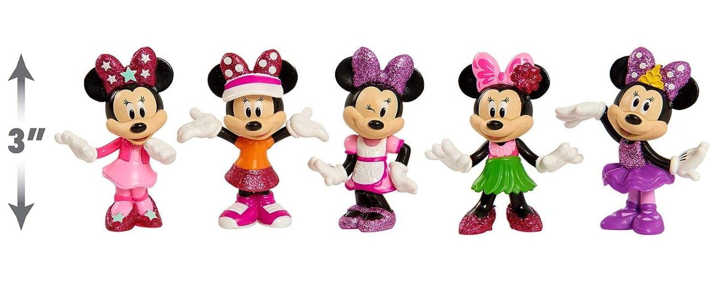 Disney Junior Minnie Mouse 3-inch Collectible Figure Set, 5 Piece Set, Officially Licensed - Disney Junior Minnie Mouse 3-inch Collectible Figure Set, 5 Piece Set, Officially Licensed