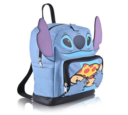 Disney Lilo and Stitch Mini Backpack for Adults and Teens Womens Double Strap Shoulder Bag (Blue Pizza) - Disney Lilo and Stitch Mini Backpack for Adults and Teens Womens Double Strap Shoulder Bag (Blue Pizza)