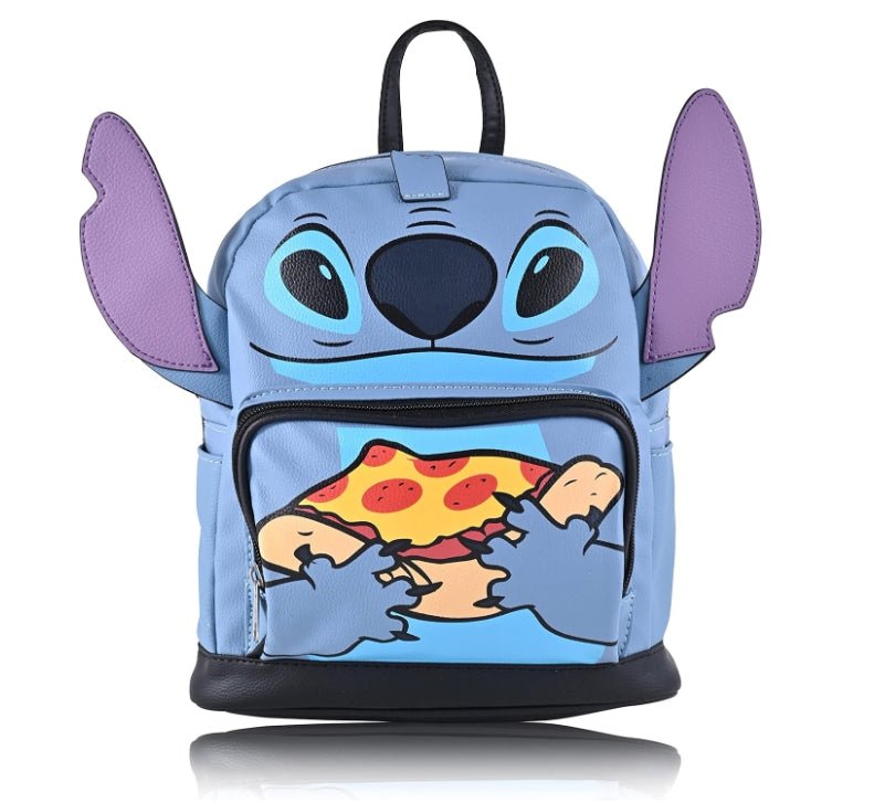 Disney Lilo and Stitch Mini Backpack for Adults and Teens Womens Double Strap Shoulder Bag (Blue Pizza) - Disney Lilo and Stitch Mini Backpack for Adults and Teens Womens Double Strap Shoulder Bag (Blue Pizza)