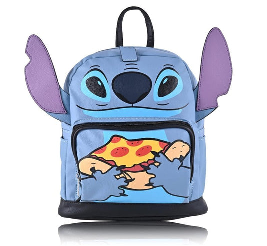 Disney Lilo and Stitch Mini Backpack for Adults and Teens Womens Double Strap Shoulder Bag (Blue Pizza) - Disney Lilo and Stitch Mini Backpack for Adults and Teens Womens Double Strap Shoulder Bag (Blue Pizza)