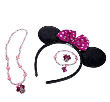 Disney Minnie Mouse Ear Shaped Headband and Jewelry Set - Disney Minnie Mouse Ear Shaped Headband and Jewelry Set