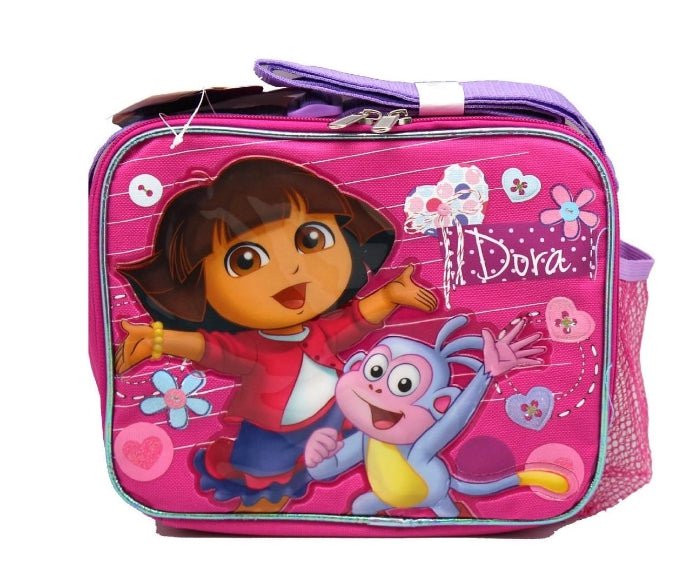 Dora the Explorer and Boots 9.5" Pink Insulated Lunchbox Lunch Bag - Dora the Explorer and Boots 9.5" Pink Insulated Lunchbox Lunch Bag