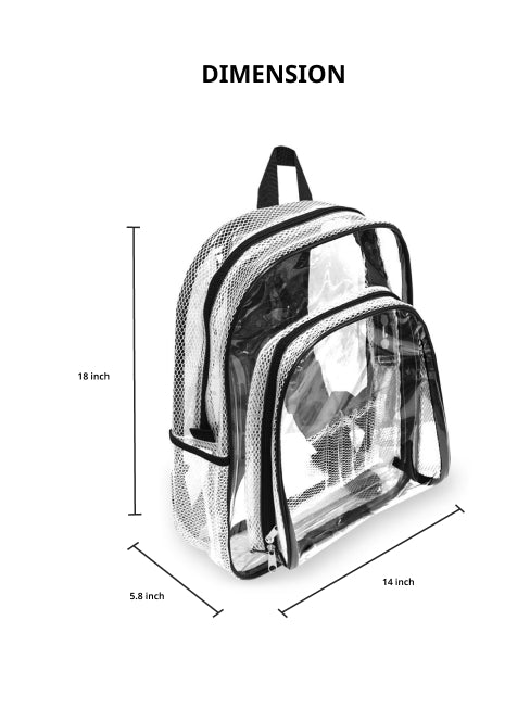 EVEREST CLEAR BACKPACK LARGE - EVEREST CLEAR BACKPACK LARGE