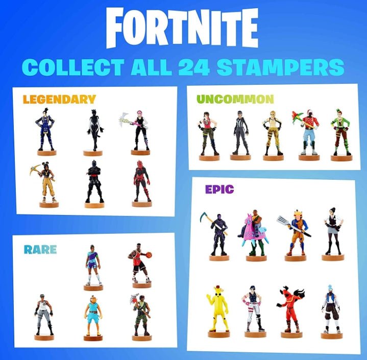 Fortnite Authentic Toys with Stamp, 5 Pack Blister - Fortnite Authentic Toys with Stamp, 5 Pack Blister