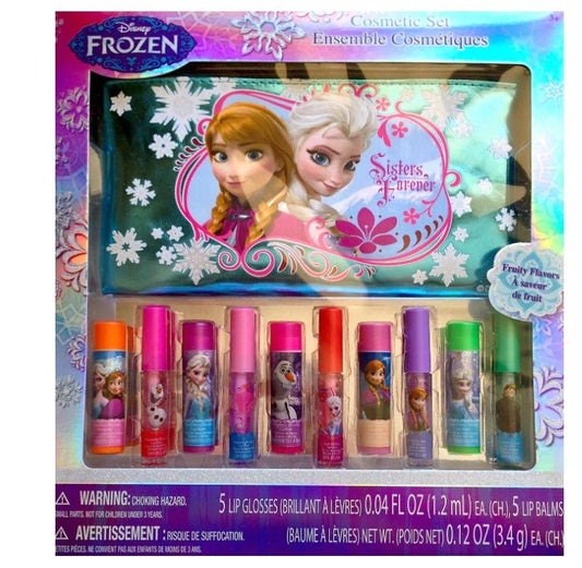 FROZEN 10PK LIP BALM & LIP GLOSS WITH COSMETIC BAG - FROZEN 10PK LIP BALM & LIP GLOSS WITH COSMETIC BAG