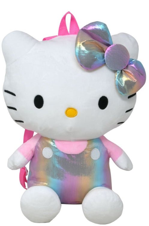 Hello Kitty Shiny Pink 14 Plush Backpack - Hello Kitty Shiny Pink 14 Plush Backpack