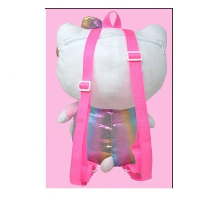 Hello Kitty Shiny Pink 14 Plush Backpack - Hello Kitty Shiny Pink 14 Plush Backpack