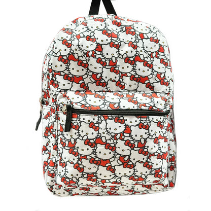 Hello Kitty White All Over Print 16" Backpack - Hello Kitty White All Over Print 16" Backpack