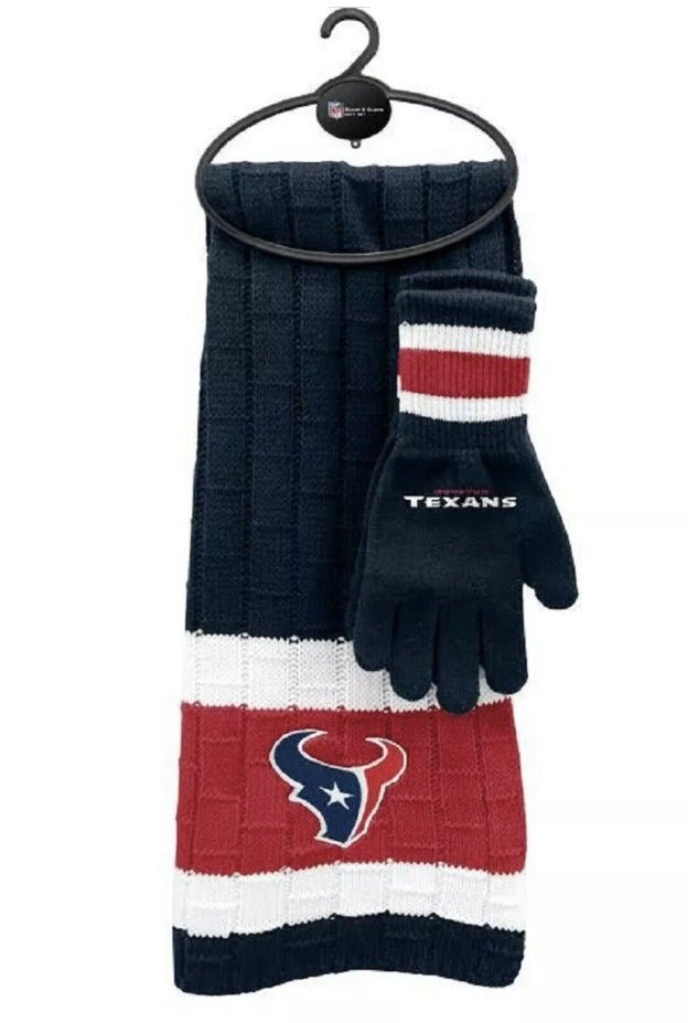 Houston Texans NFL Licensed Scarf and Gloves Gift Set - Houston Texans NFL Licensed Scarf and Gloves Gift Set