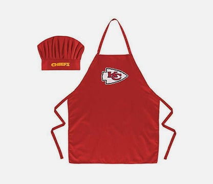 Licenced NFL Men's Cooking Apron & Chef Hat Set - Licenced NFL Men's Cooking Apron & Chef Hat Set