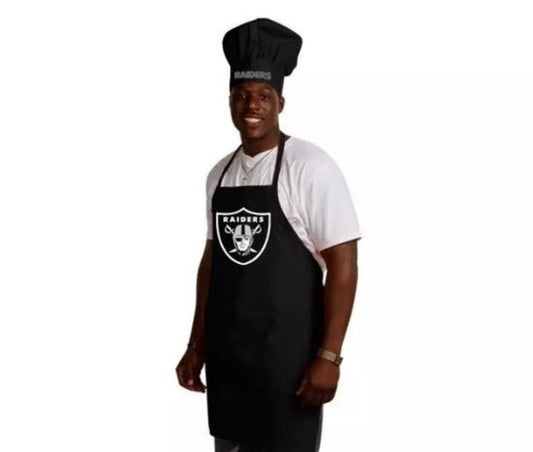 Licenced NFL Men's Cooking Apron & Chef Hat Set - Licenced NFL Men's Cooking Apron & Chef Hat Set