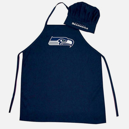 Licenced NFL Men's Cooking Apron & Chef Hat Set - Licenced NFL Men's Cooking Apron & Chef Hat Set