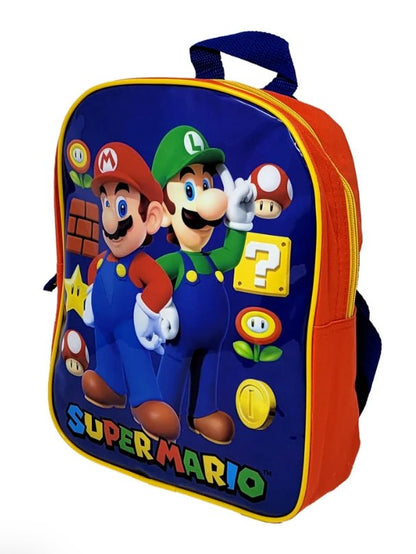 MARIO BROS BACKPACK 11" TODDLER NINTENDO LUIGI VIDEO GAMES BOYS BLUE - MARIO BROS BACKPACK 11" TODDLER NINTENDO LUIGI VIDEO GAMES BOYS BLUE