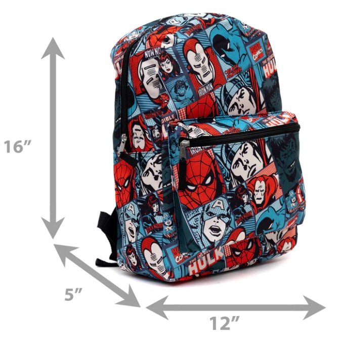 Marvel Comics Full Size Nylon Backpack - Marvel Comics Full Size Nylon Backpack