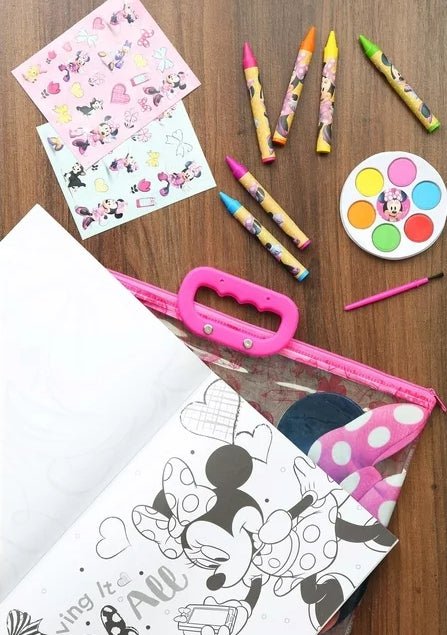 Minnie Mouse Stationery in Zipper Tote Set - Minnie Mouse Stationery in Zipper Tote Set