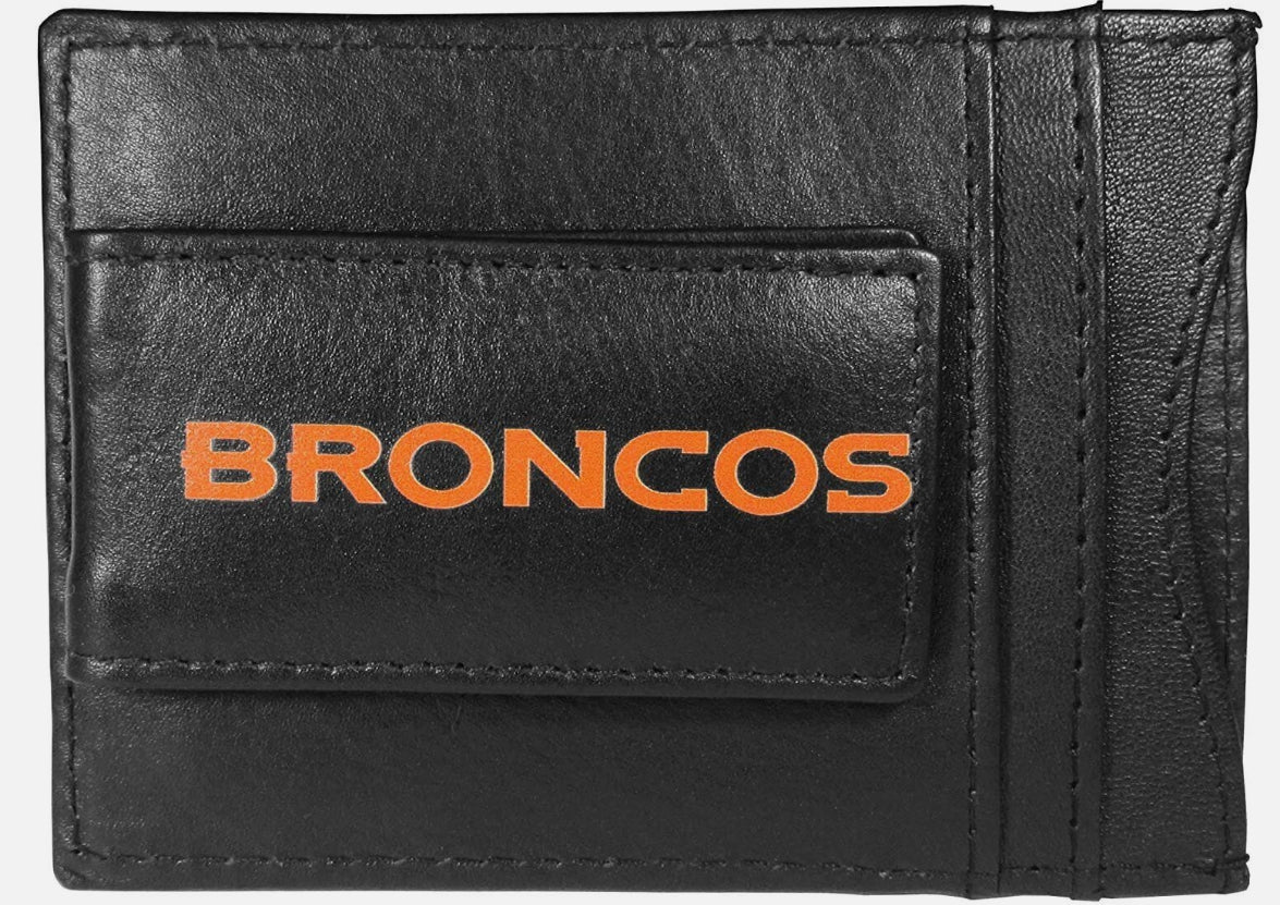 NFL Broncos Logo Leather Cash and Cardholder - NFL Broncos Logo Leather Cash and Cardholder