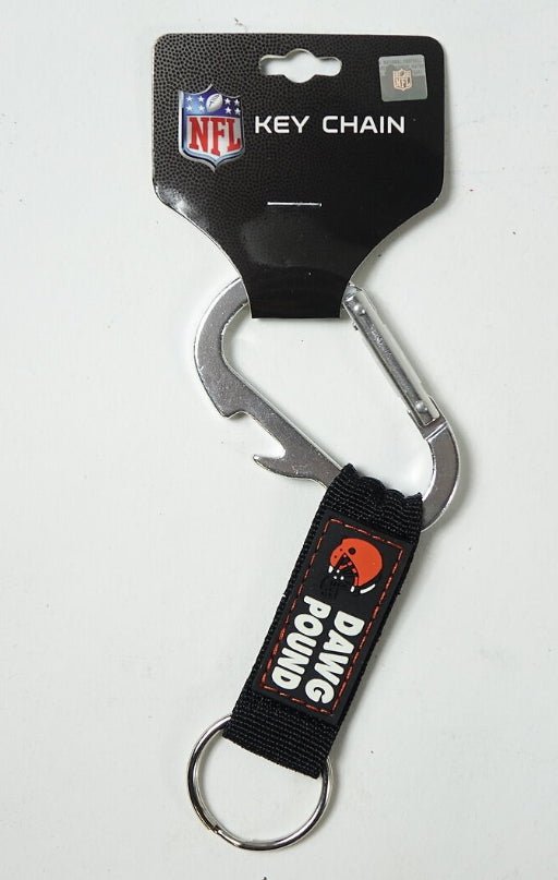 NFL Cleveland Browns Dawg Pound Carabiner Keychain w/ Built-in Bottle O One Size - NFL Cleveland Browns Dawg Pound Carabiner Keychain w/ Built-in Bottle O One Size