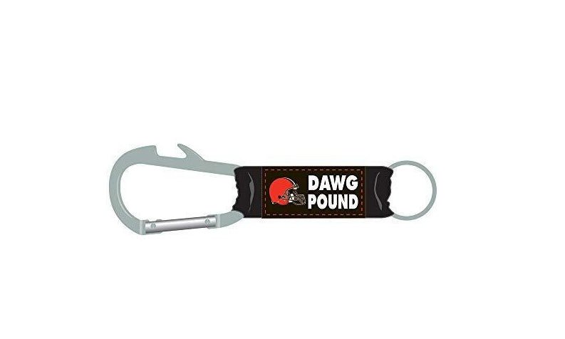 NFL Cleveland Browns Dawg Pound Carabiner Keychain w/ Built-in Bottle O One Size - NFL Cleveland Browns Dawg Pound Carabiner Keychain w/ Built-in Bottle O One Size