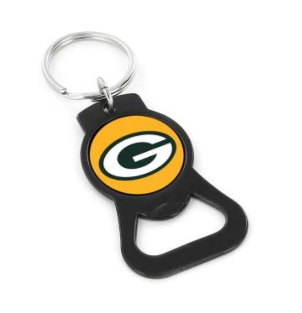 NFL GREEN BAY PACKERS BOTTLE OPENER KEYRING - NFL GREEN BAY PACKERS BOTTLE OPENER KEYRING