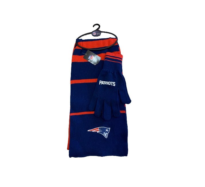 NFL New England Patriots Scarf & Gloves Gift Set - NFL New England Patriots Scarf & Gloves Gift Set