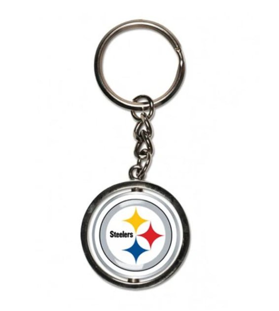 NFL PITTSBURGH STEELERS LOGO SPINNER KEYCHAIN - NFL PITTSBURGH STEELERS LOGO SPINNER KEYCHAIN