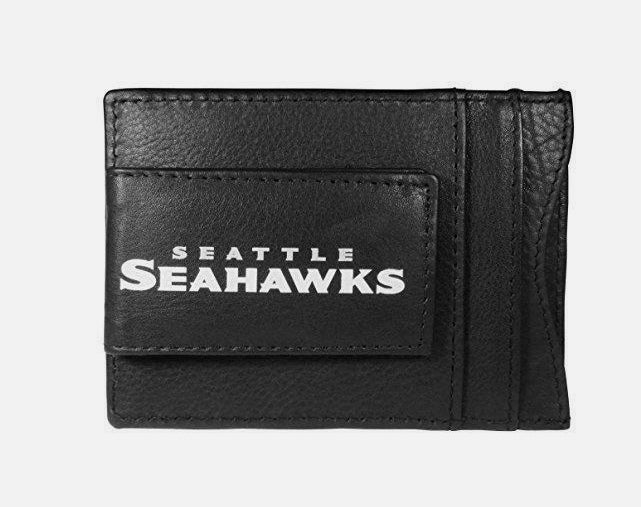 NFL Seattle Seahawks Logo Leather Cash and Cardholder - NFL Seattle Seahawks Logo Leather Cash and Cardholder