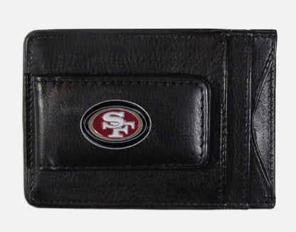 NFL SF 49ERS Leather Money Clip Card - NFL SF 49ERS Leather Money Clip Card