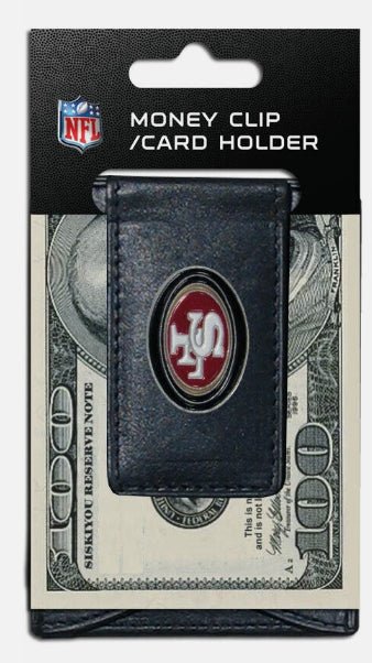 NFL SF 49ERS Leather Money Clip Card - NFL SF 49ERS Leather Money Clip Card