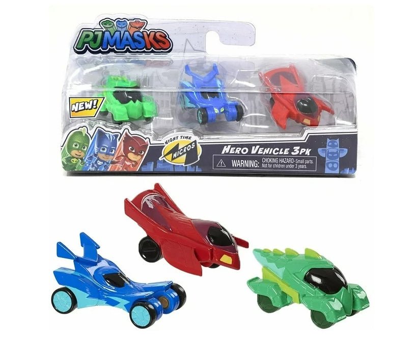 PJ Masks Nighttime Micros Hero Vehicle 3pk - PJ Masks Nighttime Micros Hero Vehicle 3pk