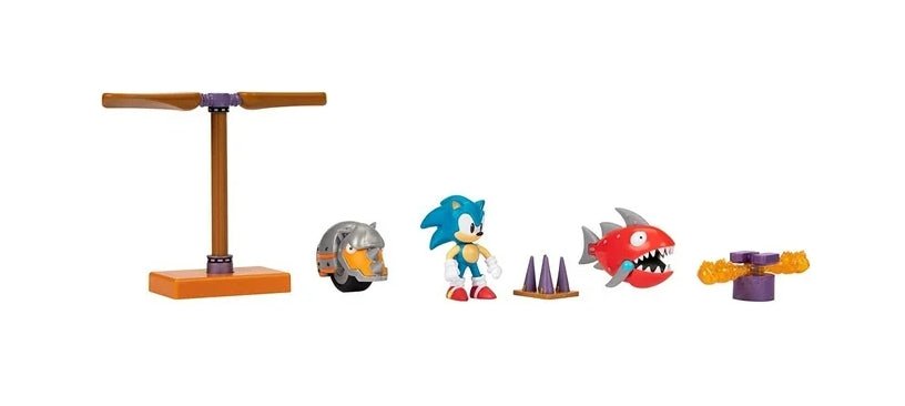 Sonic 2.5" Diorama Set- Flying Batter Zone in window box - Sonic 2.5" Diorama Set- Flying Batter Zone in window box