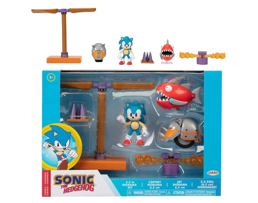 Sonic 2.5" Diorama Set- Flying Batter Zone in window box - Sonic 2.5" Diorama Set- Flying Batter Zone in window box