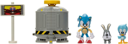 Sonic The Hedgehog 2.5" Level Clear Diorama Sonic, Flicky & Pocky Action Figure - Sonic The Hedgehog 2.5" Level Clear Diorama Sonic, Flicky & Pocky Action Figure