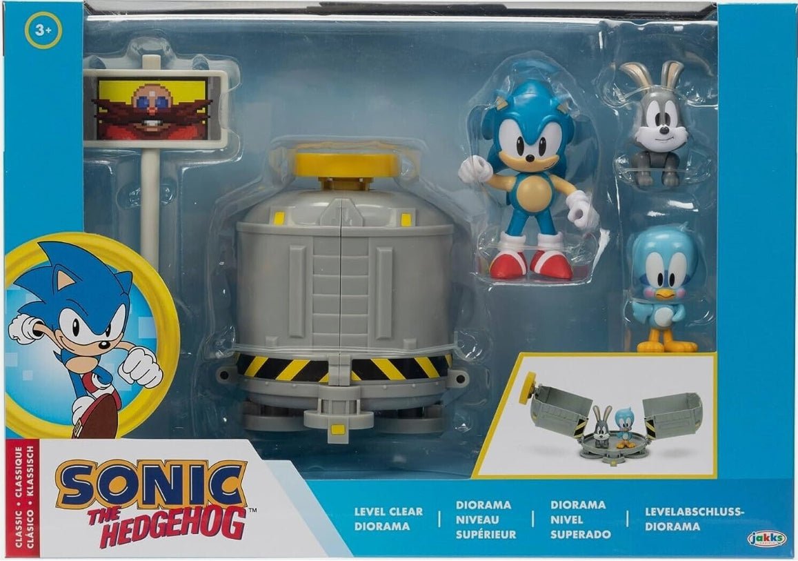 Sonic The Hedgehog 2.5" Level Clear Diorama Sonic, Flicky & Pocky Action Figure - Sonic The Hedgehog 2.5" Level Clear Diorama Sonic, Flicky & Pocky Action Figure