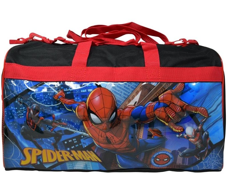 Spiderman Duffle Bag with PVC Printed Panel - Spiderman Duffle Bag with PVC Printed Panel